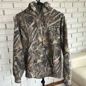 Abercrombie & Fitch gray camouflage popover hoodie XS